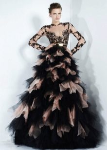 Wedding two-color dress