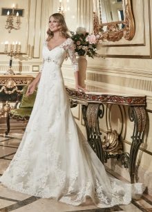 Wedding dress mermaid with basky