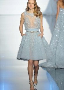 Short wedding dress blue