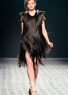 Short black evening gown