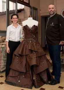 Chocolate evening dress