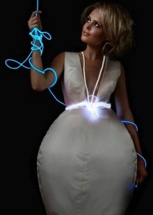 Evening dress brand Rainbow Winters color changing white