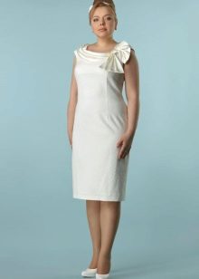 White evening dress 50 size