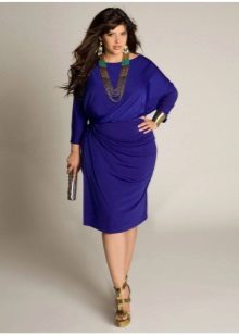 Blue evening dress for full