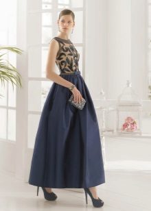 Satin evening gown