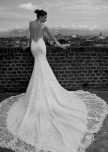 Wedding Dress with Lace Train
