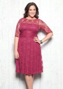 Lacy evening dress for full