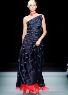 One shoulder evening gown