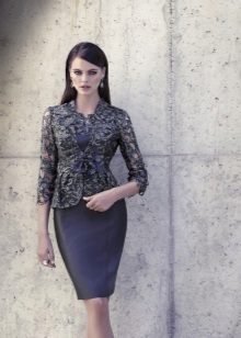 Short evening dress with a jacket