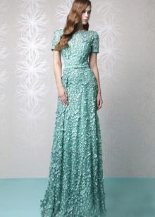 Evening dress on the floor for a birthday