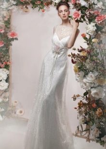 A straight wedding dress from the Papilio Floral Cocktail collection