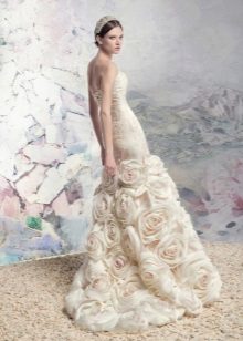 Wedding dress by Papilio with voluminous flowers