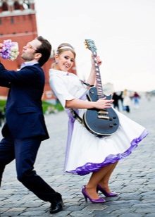 Wedding dress with blue petticoats