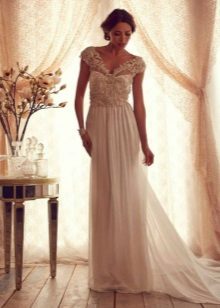 Wedding dress from Anna Campbell's Gossamer collection with decorated belt