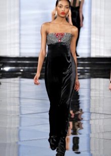 Velvet floor sheath dress