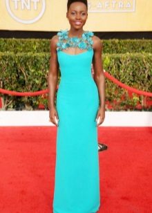 Turquoise dress bright shade of blue turquoise