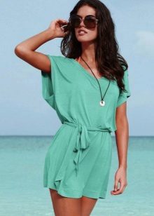Dress-tunic turquoise color