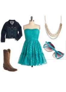 Black jacket and accessories for turquoise dress