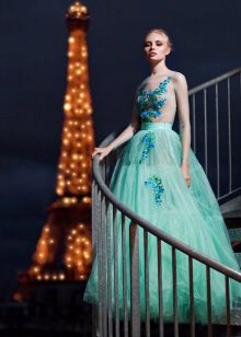 Evening dress in the style of nude