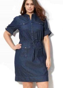 Short dress from jeans for full