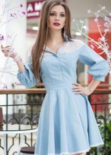 Blue denim dress
