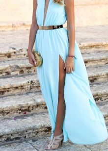 Turquoise blue dress