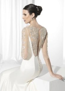 Franc Sarabia's wedding dress with lace back