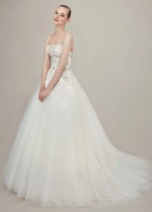 Classic wedding dress with rhinestones