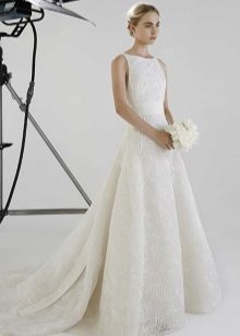 A-line wedding dress with train