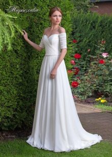 wedding dress from lady white straight