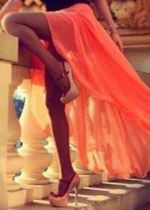 Matching orange dress shoes