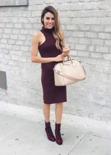 Dress dark shade Marsala