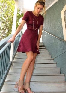 Marsala mini dress