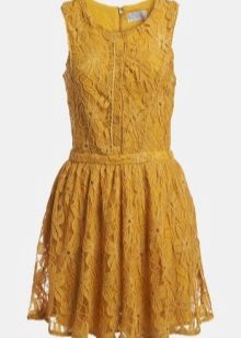 Lace Mustard Dress