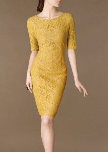 Lace Mustard Dress