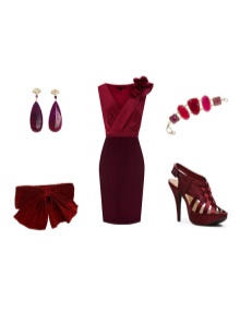Burgundy accessories for burgundy dress