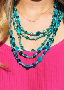 Turquoise jewelry to dress fuchsia