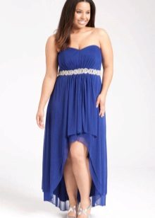 Chiffon dress for full short front long back