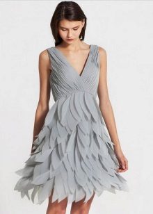 Chiffon gray dress