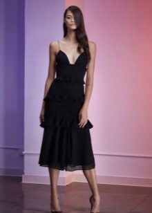 Dress evening in the linen style