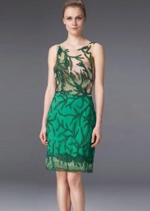 Green dress midi evening