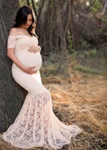 Dress for pregnant cream color