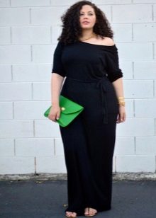 Long black dress for obese