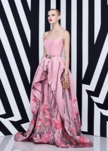 White color dress with a pattern