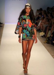 Beach short color dress tunic