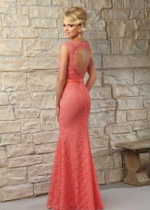 Coral dress for blonde