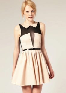 Short beige dress