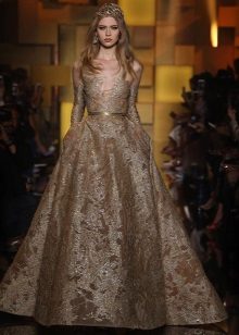 Light brown long dress