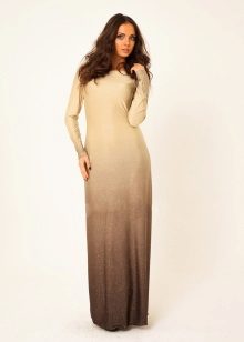 Brown and beige dress