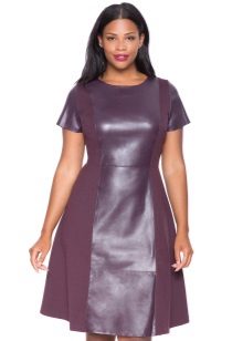 Dress for full with leather inserts